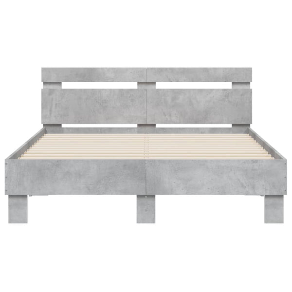 Bettgestell Betongrau 135x190 cm