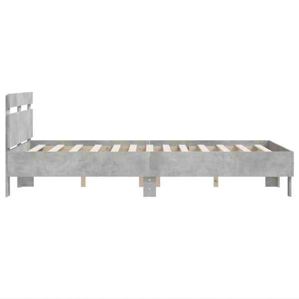 Bettgestell Betongrau 135x190 cm