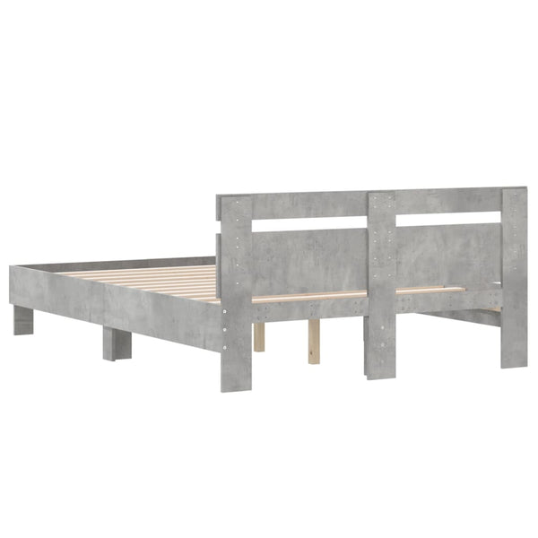 Bettgestell Betongrau 135x190 cm