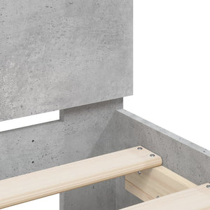 Bettgestell Betongrau 135x190 cm