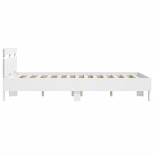 Bettgestell Weiß 120x190 cm mit Kopfteil