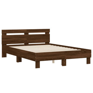 Bettgestell 120x190 cm Braun Eiche