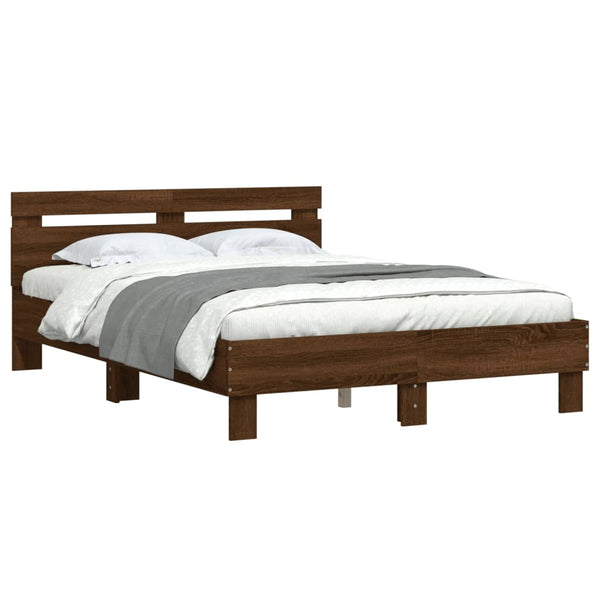 Bettgestell 120x190 cm Braun Eiche