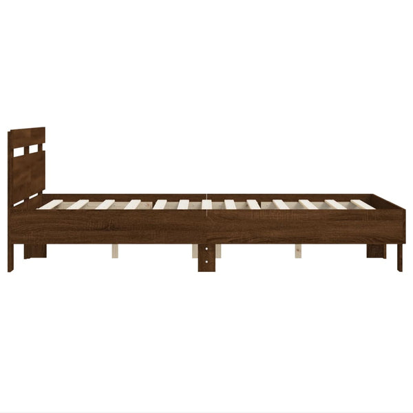 Bettgestell 120x190 cm Braun Eiche