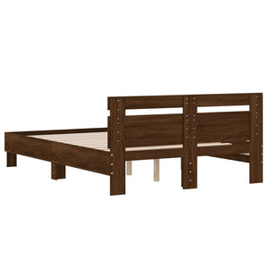 Bettgestell 120x190 cm Braun Eiche