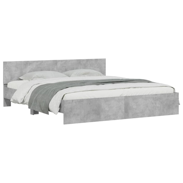 Bettgestell Betongrau 200x200 cm
