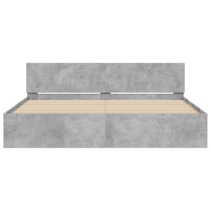 Bettgestell Betongrau 200x200 cm