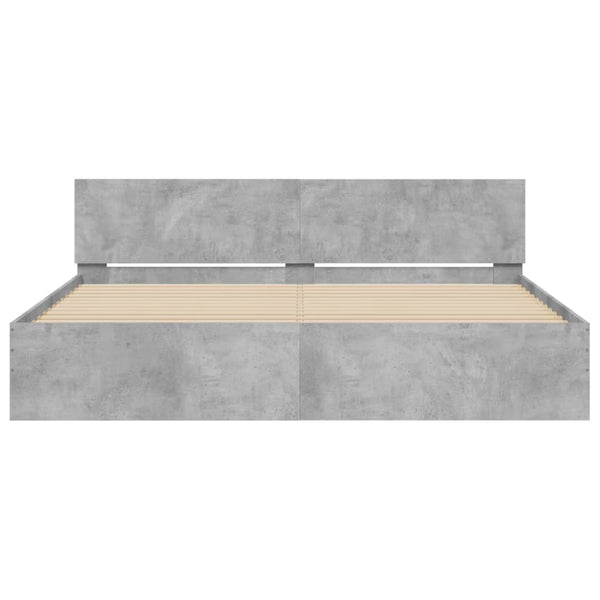 Bettgestell Betongrau 200x200 cm