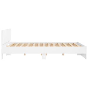 Bettgestell Weiß 180x200 cm mit Kopfteil