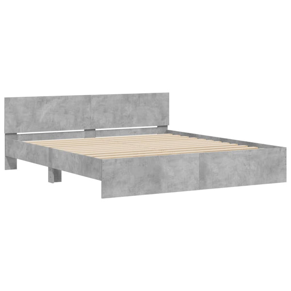 Bettgestell Betongrau 180x200 cm