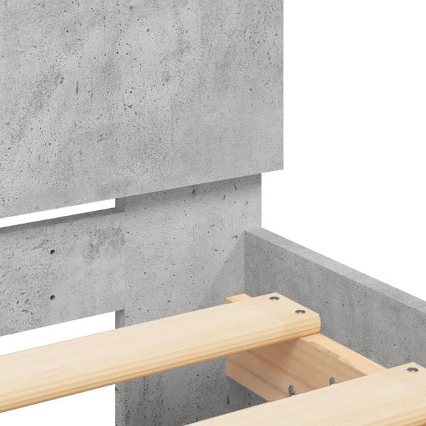Bettgestell Betongrau 180x200 cm