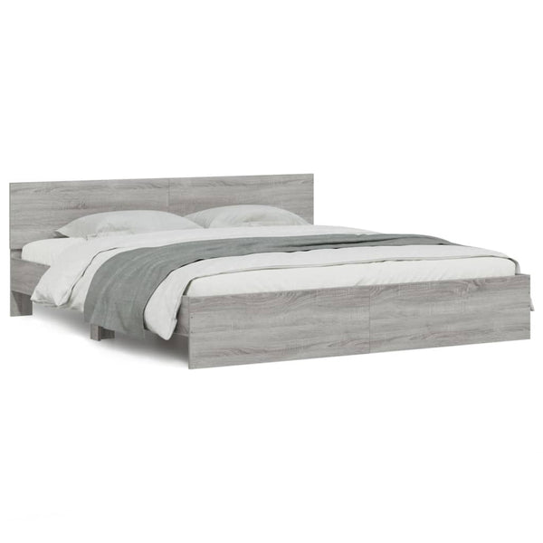 Bettgestell Grau Sonoma 180x200 cm