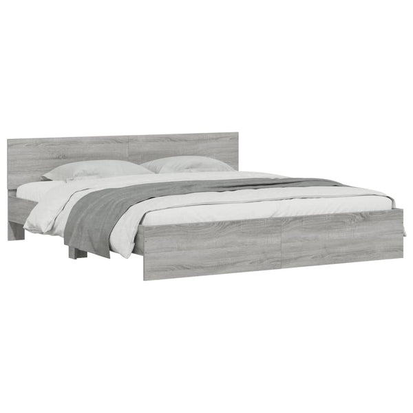 Bettgestell Grau Sonoma 180x200 cm