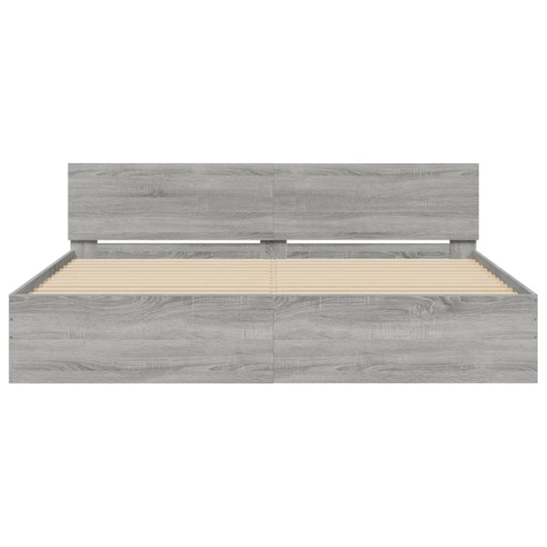 Bettgestell Grau Sonoma 180x200 cm