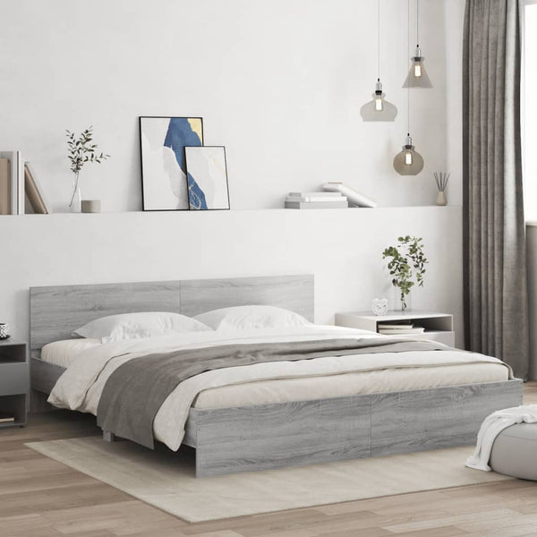 Bettgestell Grau Sonoma 180x200 cm