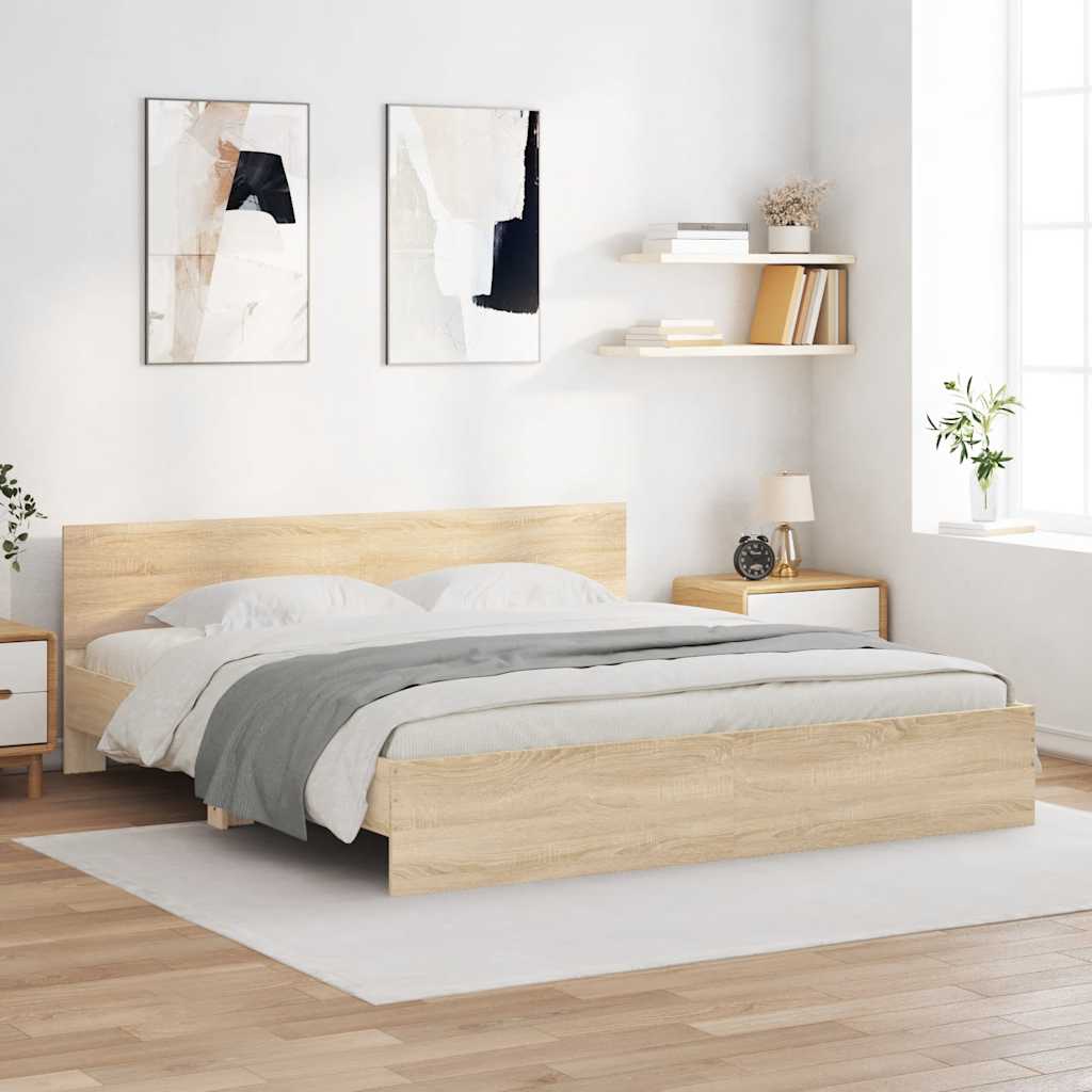 Bettgestell Sonoma-Eiche 160x200 cm