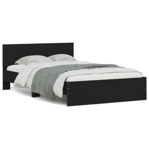 Bettgestell Schwarz 120x200 cm mit Kopfteil