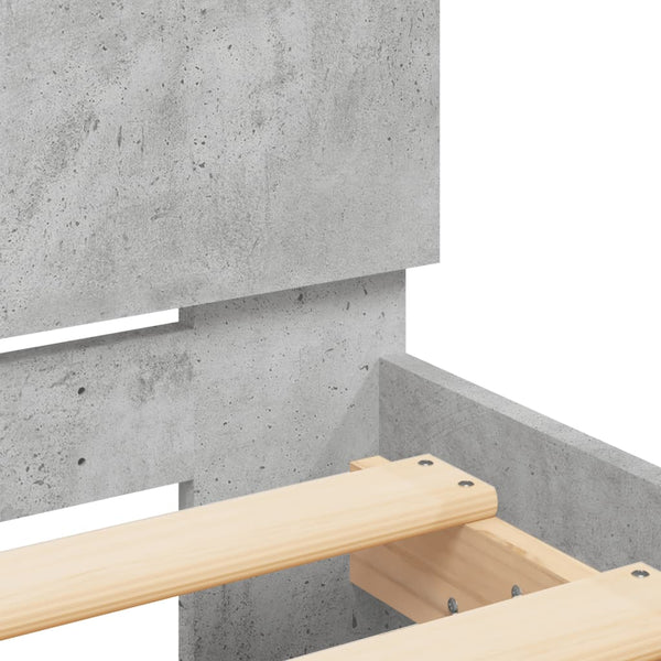 Bettgestell Betongrau 120x200 cm