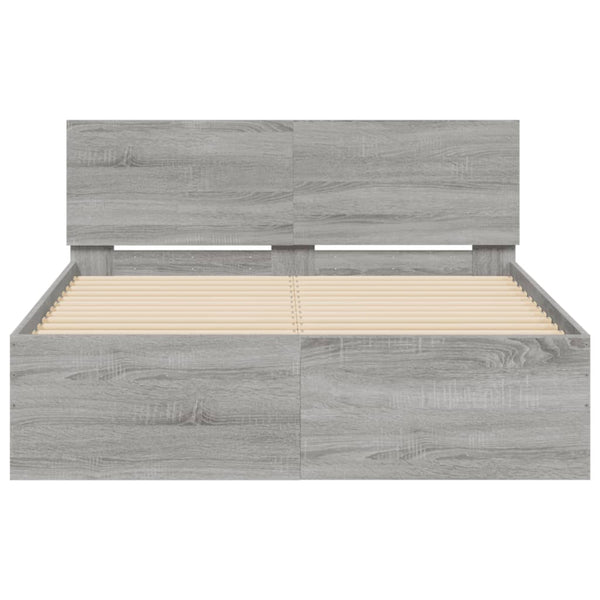 Bettgestell Grau Sonoma 120x200 cm