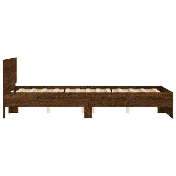 Bettgestell 120x200 cm Braun Eiche-Optik