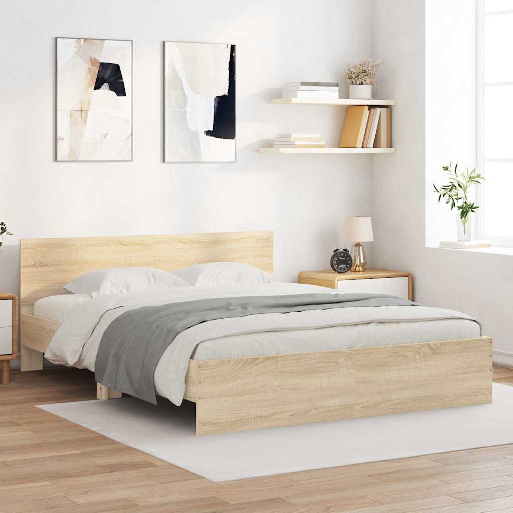 Bettgestell Sonoma-Eiche 140x190 cm