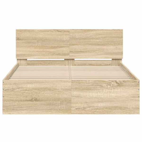 Bettgestell Sonoma-Eiche 135x190 cm