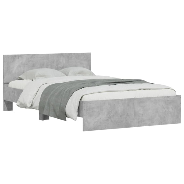 Bettgestell Betongrau 135x190 cm
