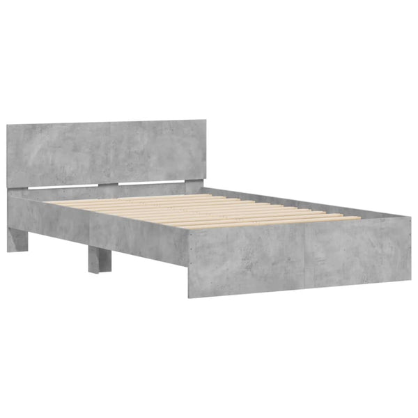 Bettgestell Betongrau 135x190 cm