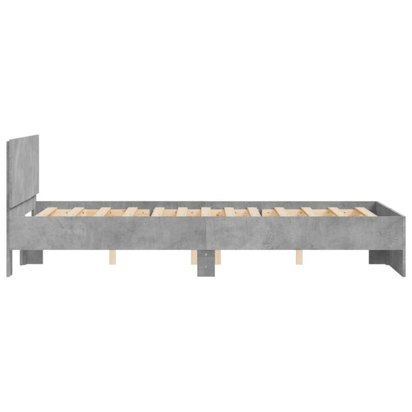 Bettgestell Betongrau 135x190 cm
