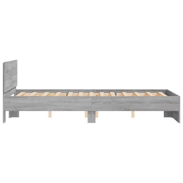 Bettgestell Grau Sonoma 135x190 cm