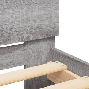 Bettgestell Grau Sonoma 135x190 cm
