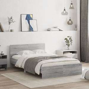 Bettgestell Grau Sonoma 135x190 cm