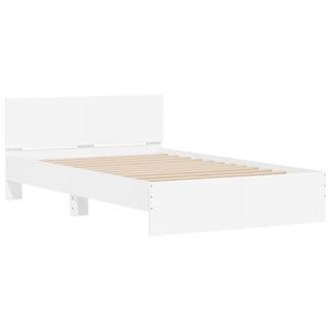 Bettgestell Weiß 120x190 cm mit Kopfteil