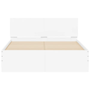 Bettgestell Weiß 120x190 cm mit Kopfteil