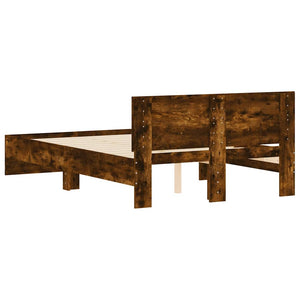 Bettgestell Räuchereiche 120x190 cm mit Kopfteil
