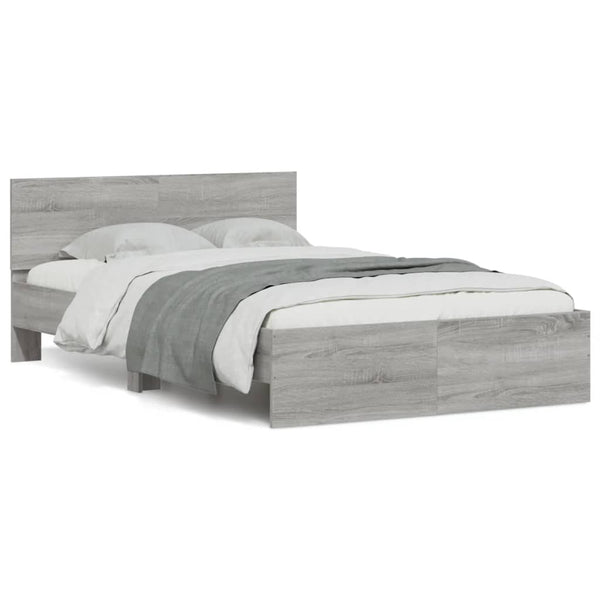 Bettgestell Grau Sonoma 120x190 cm