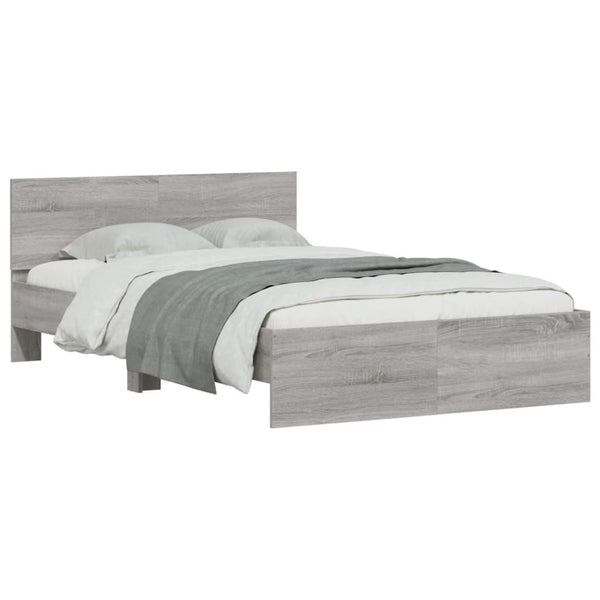 Bettgestell Grau Sonoma 120x190 cm