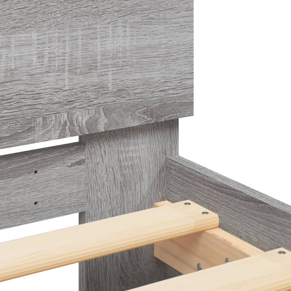 Bettgestell Grau Sonoma 120x190 cm