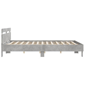 Bettgestell mit LED Betongrau