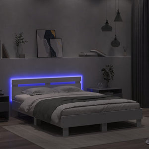Bettgestell 140x200 cm mit LED Weiß