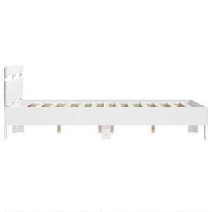 Bettgestell 120x200 cm mit LED Weiß