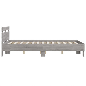 Bettgestell 120x200 cm mit LED Grau
