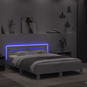 Bettgestell Weiß mit LED 140x190 cm