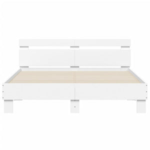 Bettgestell Weiß mit LED 140x190 cm