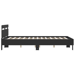 Bettgestell Schwarz mit LED 140x190 cm