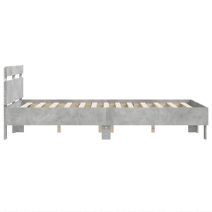 Bettgestell 135x190 cm mit LED Betongrau