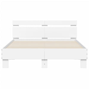 Bettgestell Weiß LED 120x190 cm