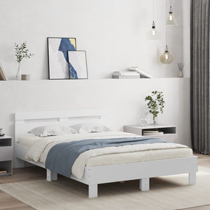 Bettgestell Weiß LED 120x190 cm