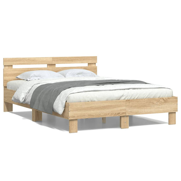 Bettgestell 120x190cm Sonoma Eiche mit LED
