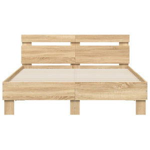 Bettgestell 120x190cm Sonoma Eiche mit LED